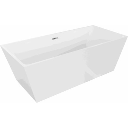 Mexen Lita, szabadon álló kád 170 x 75 cm, fehér, króm túlfolyó, 52121707500-01