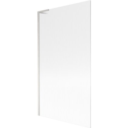 Mexen Next L, 1 szárnyú kádparaván 100 x 150 cm, 6 mm-es üveg bordás mintával, 6 mm-es átlátszó üveg, csiszolt acél profil, 895-100-000-03-09-97