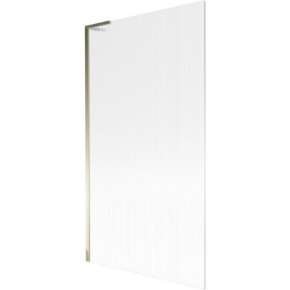 Mexen Next L, 1 szárnyú kádparaván 100 x 150 cm, 6 mm-es üveg bordás mintával, arany fényes profil, 895-100-000-03-09-50