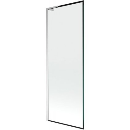 Mexen Next L, 1 szárnyú kádparaván 70 x 150 cm, 6mm átlátszó üveg-fekete mintás, króm profil, 895-070-000-03-70-01
