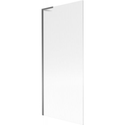 Mexen Next L, 1 szárnyú kádparaván 80 x 150 cm, 6 mm-es üveg bordás mintával, grafitprofil, 895-080-000-03-09-95