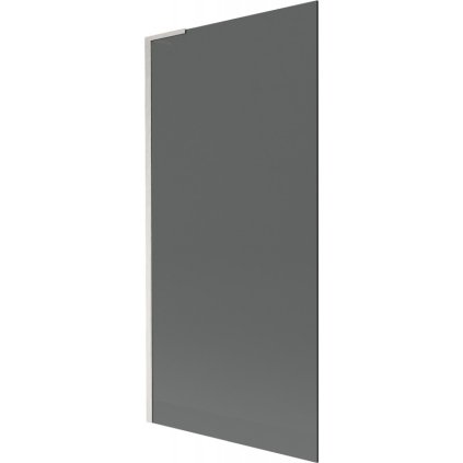 Mexen Next L, 1 szárnyú kádparaván 90 x 150 cm, 6 mm szürke üveg, 6 mm átlátszó üveg, csiszolt acél profil, 895-090-000-03-40-97