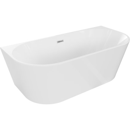 477371 mexen oval volne stojaca nastenna vana 160 x 80 cm biela chromovy prepad 52671608000 01