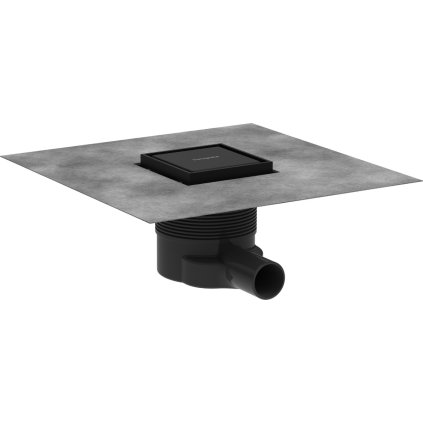 Hansgrohe RainDrain Brilliance, teljes padlólefolyó készlet 100x100 csempéhez, fekete matt, HAN-56250670