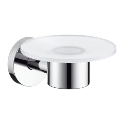 Hansgrohe Logis, szappantartó, üveg, szálcsiszolt nikkel, HAN-40515820