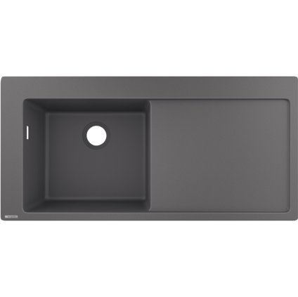 Hansgrohe S51, beépíthető mosogató 450 jobb oldali vízelvezető résszel, kőszürke, HAN-43330290