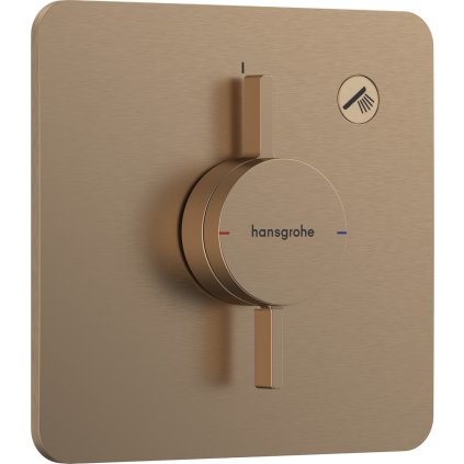 Hansgrohe DuoTurn Q, rejtett csaptelep 1 készülékhez, szálcsiszolt bronz, HAN-75614140