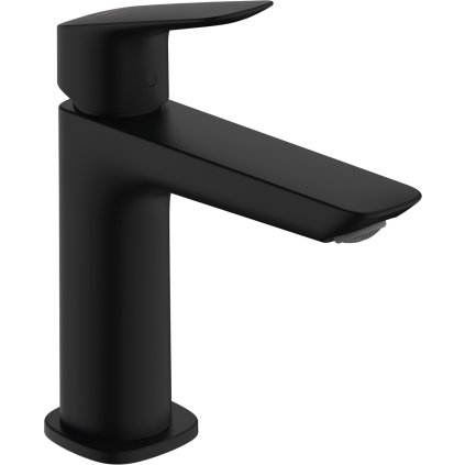 Hansgrohe Logis, karos mosdócsaptelep 110 Fine CoolStart lefolyókészlettel húzóval, fekete matt, HAN-71254670