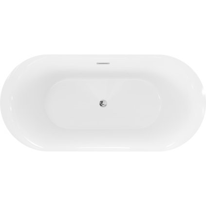 Mexen Roxy, szabadon álló kád 170 x 80 cm, fehér, króm túlfolyó, 51201708000-01