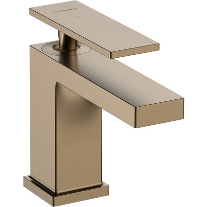Hansgrohe Tecturis E, karos mosdócsaptelep 80 CoolStart EcoSmart+ hulladékkészlettel, szálcsiszolt bronz, HAN-73002140