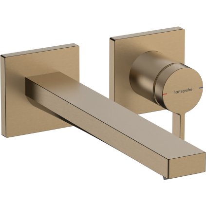 Hansgrohe Tecturis E, egykaros EcoSmart+ süllyesztett mosdócsaptelep 225 mm-es kifolyóval, szálcsiszolt bronz, HAN-73051140