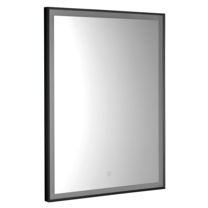 Aqualine, CORNA tükör LED világítással 60x80cm, érintésérzékelős, szabályozható, fekete szőnyeg, CN060