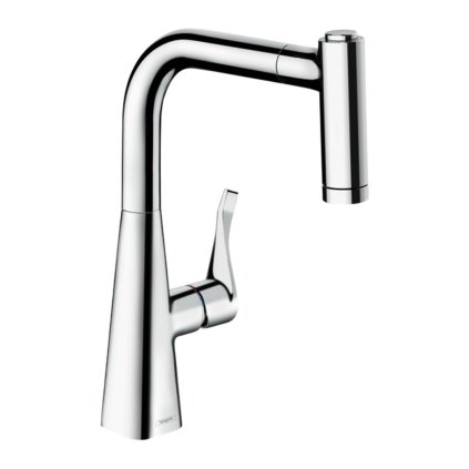 Hansgrohe Metris M71, konyhai csaptelep 220, Eco, kihúzható zuhany, 2jet, sBox, króm, HAN-73823000