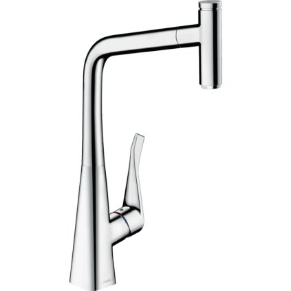 Hansgrohe Metris Select M71, konyhai csaptelep 320, kihúzható kifolyó, 1jet, sBox, króm, HAN-73803000