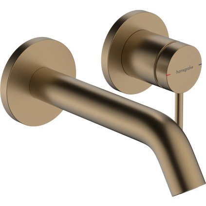 Hansgrohe Tecturis S, EcoSmart+ rejtett karos mosdócsaptelep 165 mm-es kifolyóval, szálcsiszolt bronz, HAN-73350140