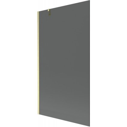 Mexen Next, 1 szárnyú kádparaván 100 x 150 cm, 6 mm-es szürke üveg, arany matt, 895-100-000-00-40-55