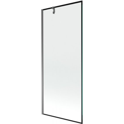 Mexen Next, 1 szárnyú kádparaván 80 x 150 cm, 6mm átlátszó üveg - fekete mintás, grafit, 895-080-000-00-70-95