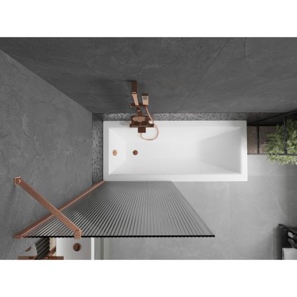 484745 mexen next 1 kridlova vanova zastena 80 x 150 cm 6mm sklo ribs medena matna 895 080 000 00 09 65