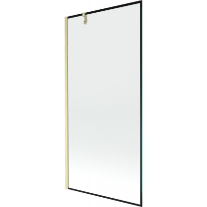 484928 mexen next 1 kridlova vanova zastena 90 x 150 cm 6mm cire sklo cierny vzor zlata matna 895 090 000 00 70 55