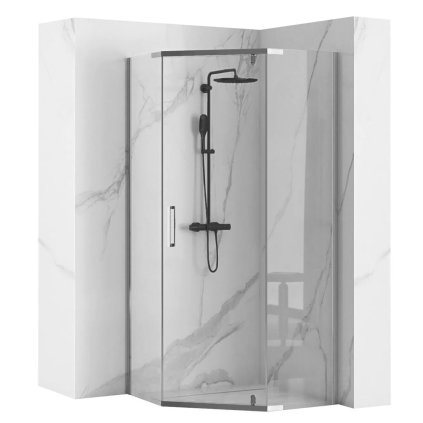 Rea Axin, zuhanykabin 90x90x195 cm + fehér Diamond zuhanytálca, KPL-K8779