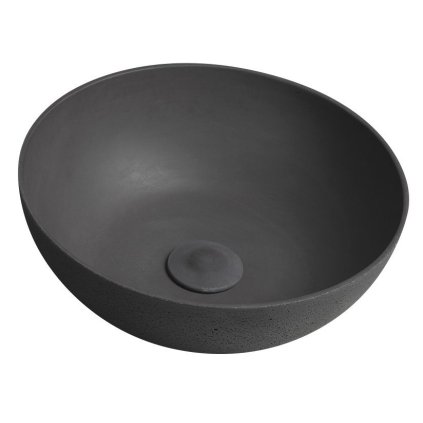 Sapho, FORMIGO beton munkalap mosogató, átmérő 39 cm, antracit, FG316