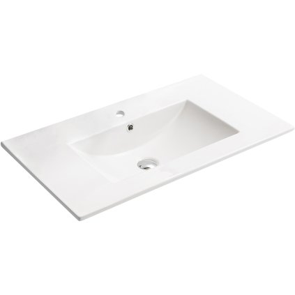 CERANO - Todo kerámia mosogató - fehér fényes - 80x47 cm