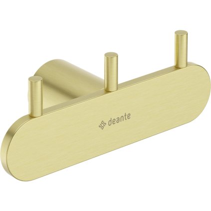 Deante Round, fürdőszobai 3 horog törülközőhöz, arany matt, DEA-ADR_R131