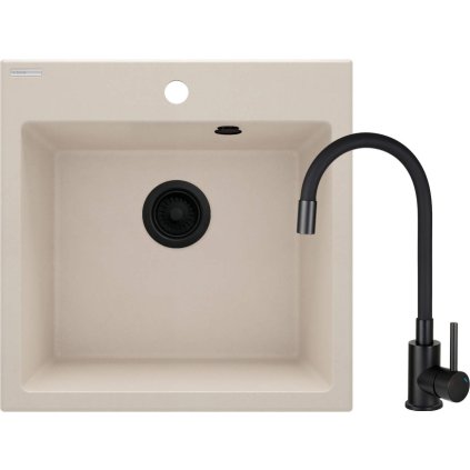 Gránit mosogató csappal, 1 tál