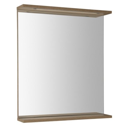 Aqualine, KORIN STRIP tükör LED világítással 60x70x12cm, platina tölgy, KO990S