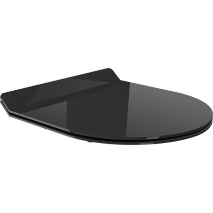 Mexen Lena, vékony, lassan záródó WC ülőke, duroplast, fekete fényes, 39242070