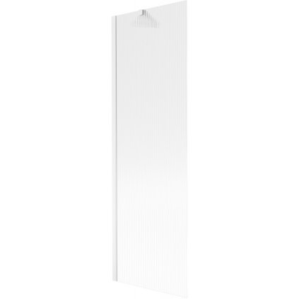 Mexen Next, kádparaván 1 szárny 60 x 150 cm, fix szárny, 6 mm-es üveg csíkokkal, fehér profil, 895-060-000-00-09-20