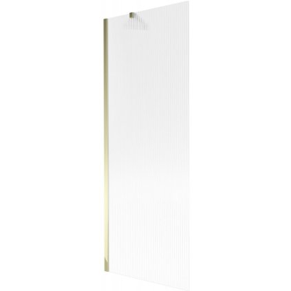 Mexen Next, kádparaván 1 szárny 70 x 150 cm, fix szárny, 6 mm-es üveg csíkokkal, arany fényes profil, 895-070-000-00-09-50
