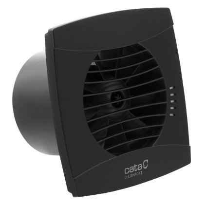 Cata, UC-12 T axiál fürdőszobai ventilátor időzítővel, 12W, cső 120mm, fekete, 01302000