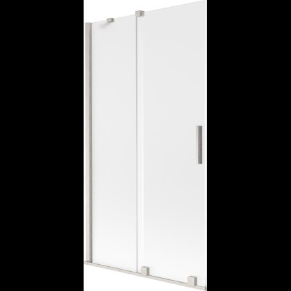 Mexen Velar, 2 szárnyas eltolható kádparaván 100 x 150 cm, 8 mm matt üveg, csiszolt acél, 896-100-000-31-97