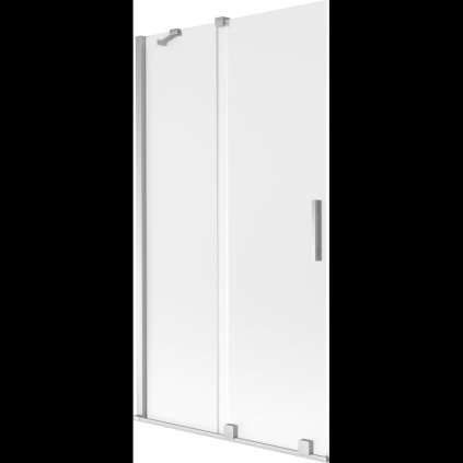 Mexen Velar, 2 szárnyas eltolható kádparaván 100 x 150 cm, 8 mm mattüveg, króm, 896-100-000-31-01