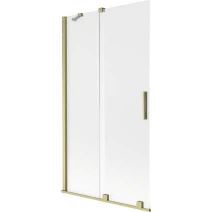 Mexen Velar, 2 szárnyas eltolható kádparaván 100 x 150 cm, 8 mm matt üveg, arany matt, 896-100-000-31-55