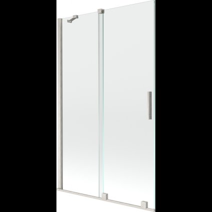 Mexen Velar, 2 szárnyas eltolható kádparaván 110 x 150 cm, 8mm átlátszó üveg, csiszolt acél, 896-110-000-01-97