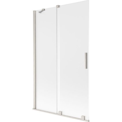 Mexen Velar, 2 szárnyas eltolható kádparaván 110 x 150 cm, 8 mm-es matt üveg, csiszolt acél, 896-110-000-31-97