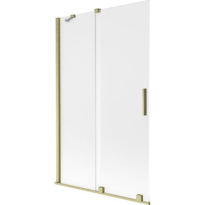 Mexen Velar, 2 szárnyas eltolható kádparaván 110 x 150 cm, 8 mm matt üveg, arany matt, 896-110-000-31-55
