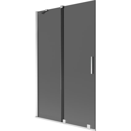 Mexen Velar, 2 szárnyas eltolható kádparaván 110 x 150 cm, 8mm szürke üveg, króm, 896-110-000-41-01