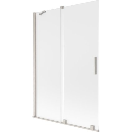 Mexen Velar, 2 szárnyas eltolható kádparaván 120 x 150 cm, 8 mm-es mattüveg, csiszolt acél, 896-120-000-31-97