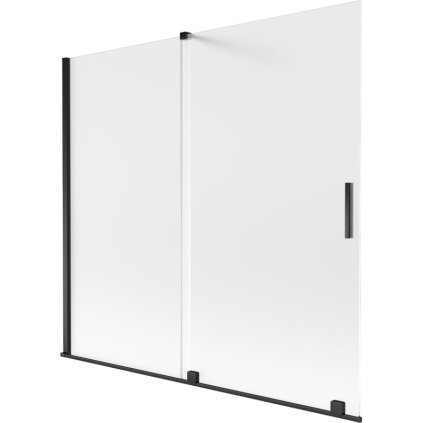 Mexen Velar, 2 szárnyas eltolható kádparaván 170 x 150 cm, 8 mm mattüveg, fekete matt, 896-170-000-31-70
