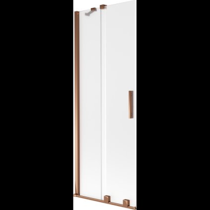 Mexen Velar, 2 szárnyas eltolható kádparaván 70 x 150 cm, 8 mm-es matt üveg, rózsaszín arany, 896-070-000-31-60