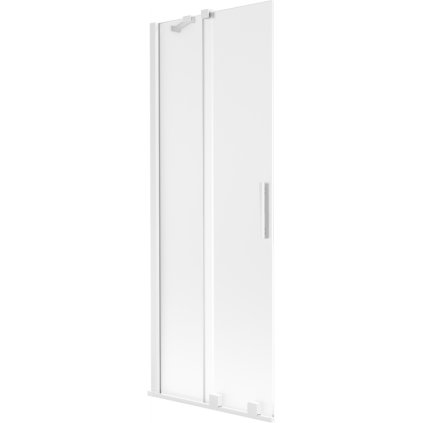 Mexen Velar, 2 szárnyas eltolható kádparaván 75 x 150 cm, 8 mm mattüveg, fehér matt, 896-075-000-31-20