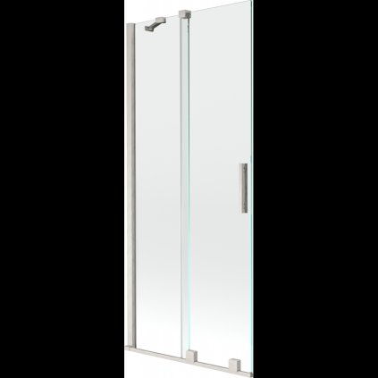 Mexen Velar, 2 szárnyas eltolható kádparaván 85 x 150 cm, 8mm átlátszó üveg, csiszolt acél, 896-085-000-01-97