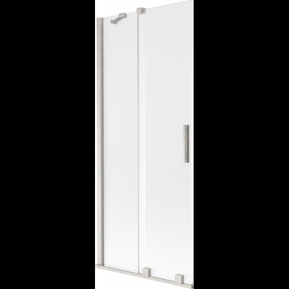 Mexen Velar, 2 szárnyas eltolható kádparaván 85 x 150 cm, 8 mm-es mattüveg, csiszolt acél, 896-085-000-31-97