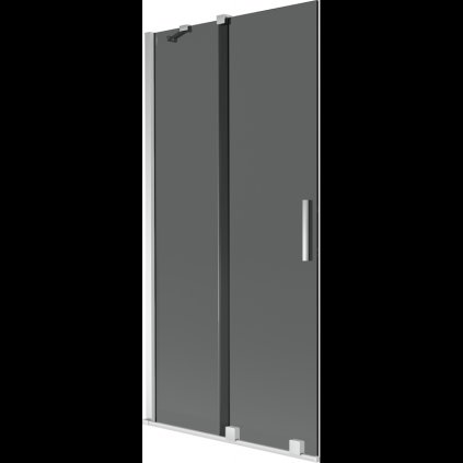 Mexen Velar, 2 szárnyas eltolható kádparaván 90 x 150 cm, 8mm szürke üveg, króm, 896-090-000-41-01