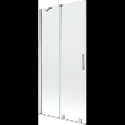 Mexen Velar, 2 szárnyas eltolható kádparaván 95 x 150 cm, 8mm átlátszó üveg, csiszolt acél, 896-095-000-01-97