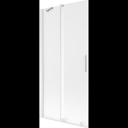 Mexen Velar, 2 szárnyas eltolható kádparaván 95 x 150 cm, 8 mm mattüveg, fehér matt, 896-095-000-31-20