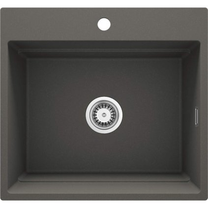 Deante Magnetic, 1 kamrás gránit mosogató 560x520x220mm, antracit metál, DEA-ZRM_T10A